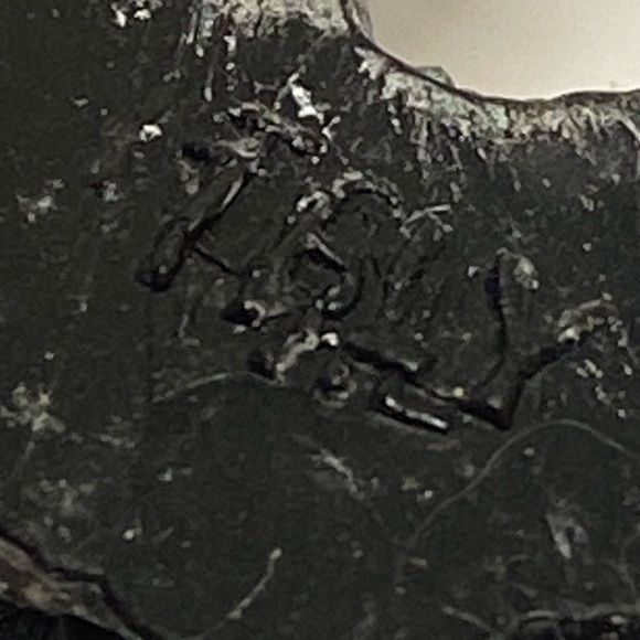 Vintage Turtle figurine painted Black and silver Made in Italy - Picture 7 of 15